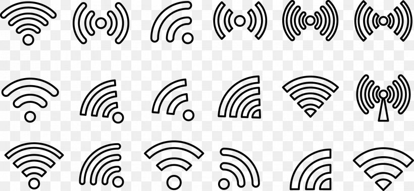 Wi-Fi Symbol Hotspot AutoCAD .dwg, PNG, 2162x1000px, Wifi, Auto Part, Autocad, Black And White, Computeraided Design Download Free