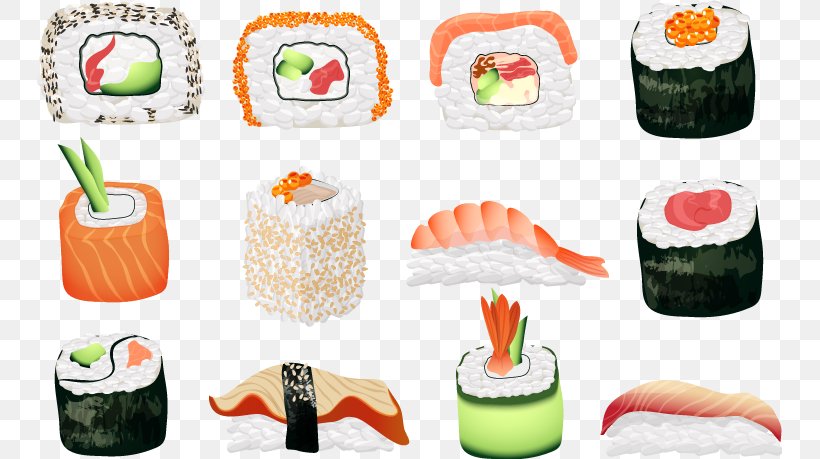 Sushi Japanese Cuisine Sashimi Seafood Asian Cuisine, PNG, 745x459px, Sushi, Asian Cuisine, Asian Food, California Roll, Comfort Food Download Free