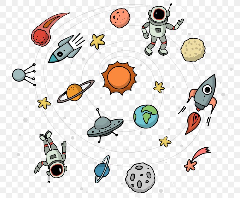 Outer Space Universe Euclidean Vector, PNG, 771x676px, Outer Space, Astronaut, Cartoon, Element, Material Download Free