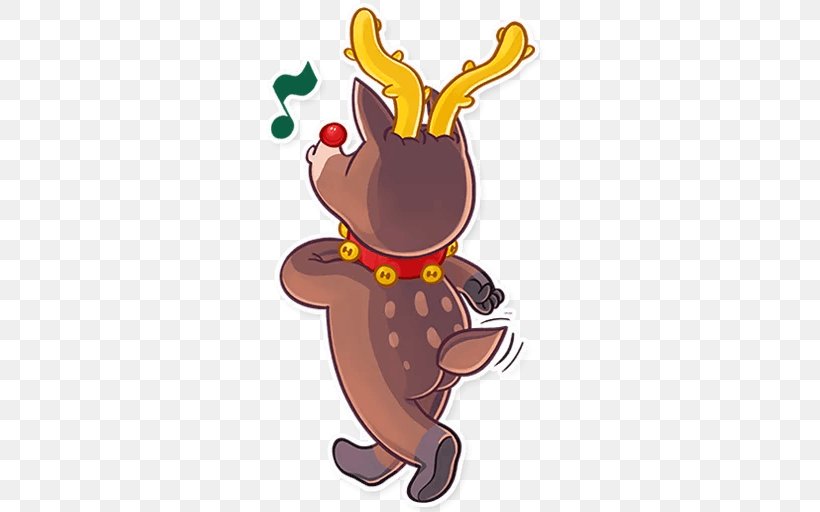 Reindeer Sticker Telegram Viber, PNG, 512x512px, Reindeer, Carnivoran, Cartoon, Deer, Drawing Download Free
