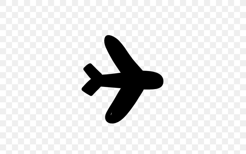 Airplane Clip Art, PNG, 512x512px, Airplane, Aircraft, Black And White, Hand, Logo Download Free