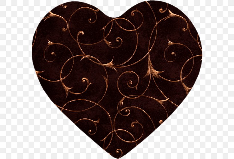 Ornament Gold Black Vegetation Pattern, PNG, 600x560px, Ornament, Black, Brown, Gold, Heart Download Free