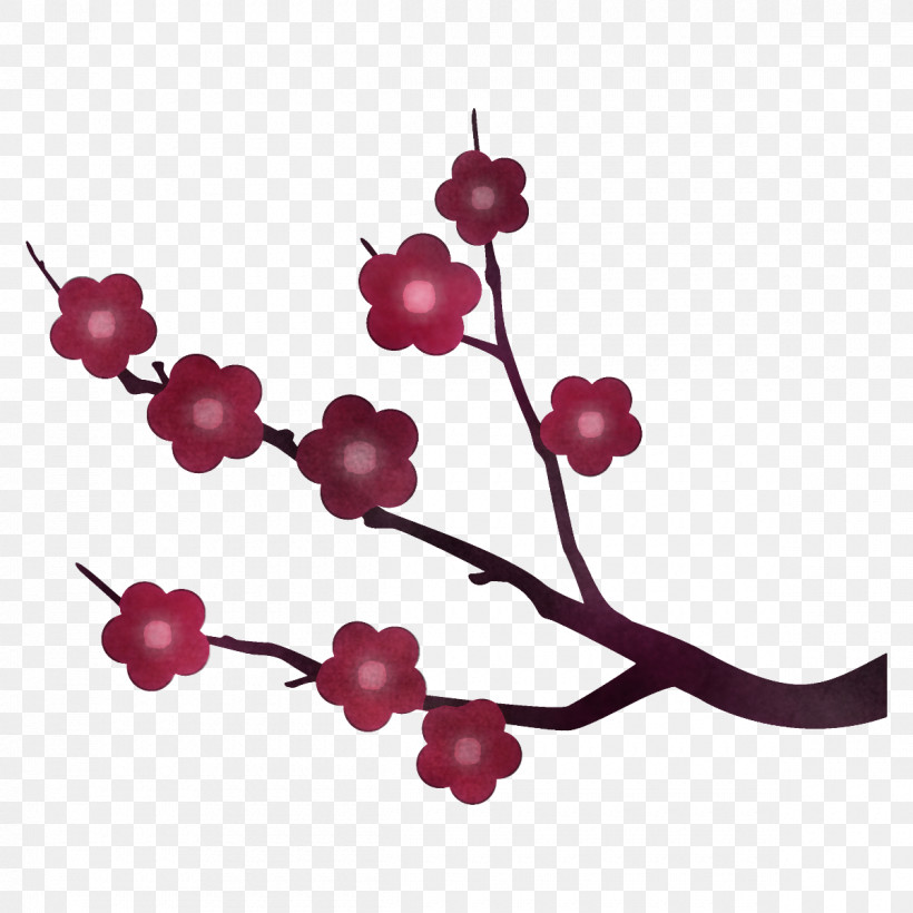 Plum Branch Plum Winter Flower, PNG, 1200x1200px, Plum Branch, Berry, Blossom, Branch, Cherry Download Free