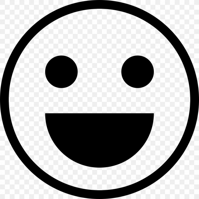 Smiley Emoticon, PNG, 980x980px, Smiley, Area, Black And White, Cdr, Computer Font Download Free