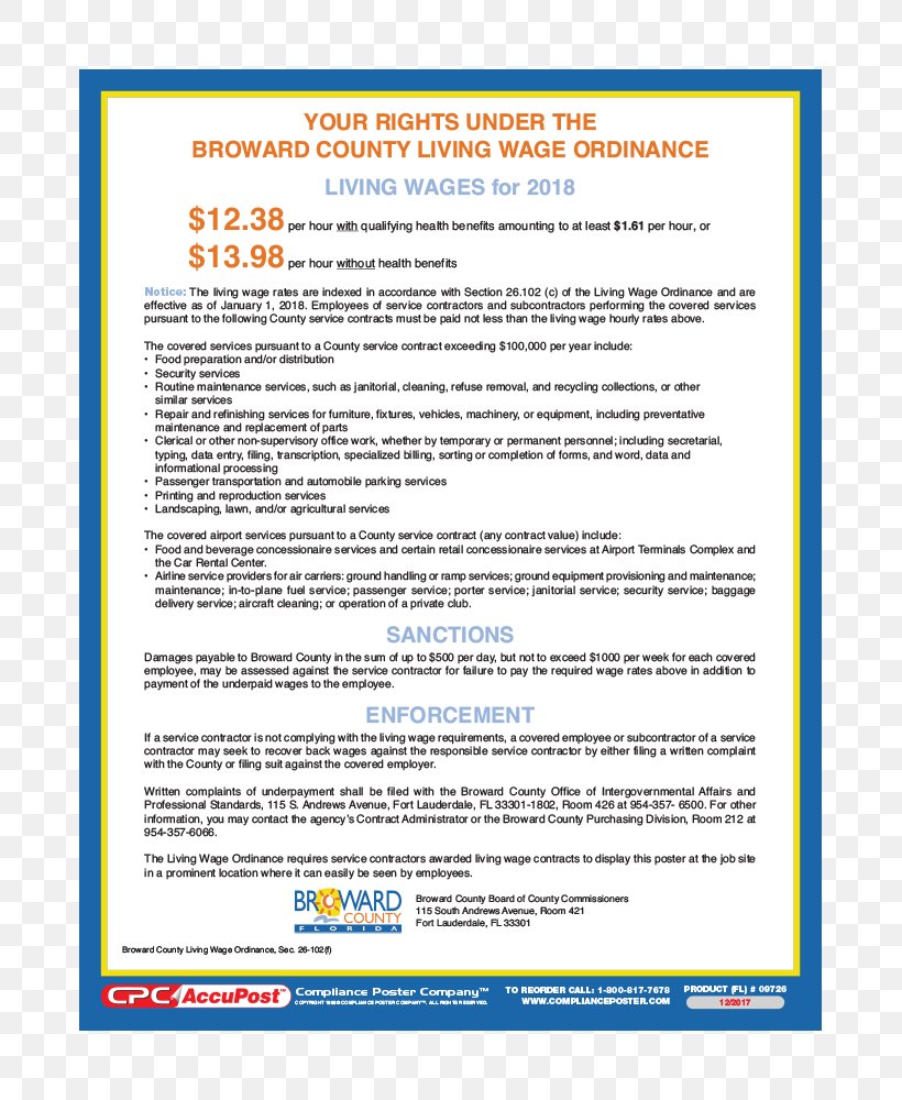 Miami-Dade County, Florida Living Wage Broward County Commission County Of Broward, PNG, 675x1000px, Living Wage, Area, County, Document, Florida Download Free