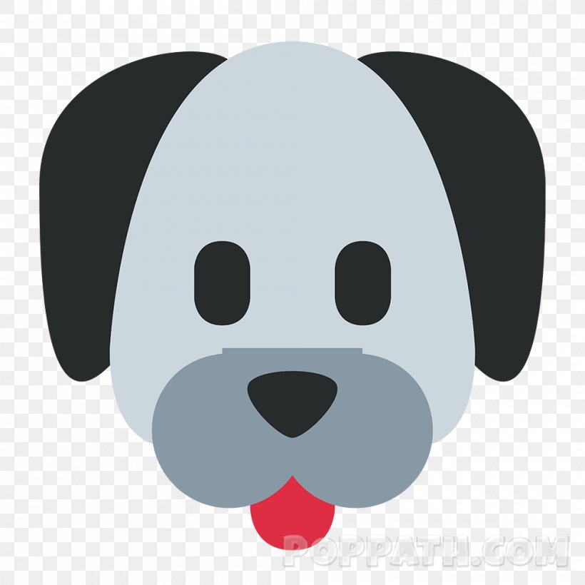Pug Emoji Puppy Poodle Pet, PNG, 1000x1000px, Pug, Carnivoran, Cartoon, Cuteness, Dog Download Free
