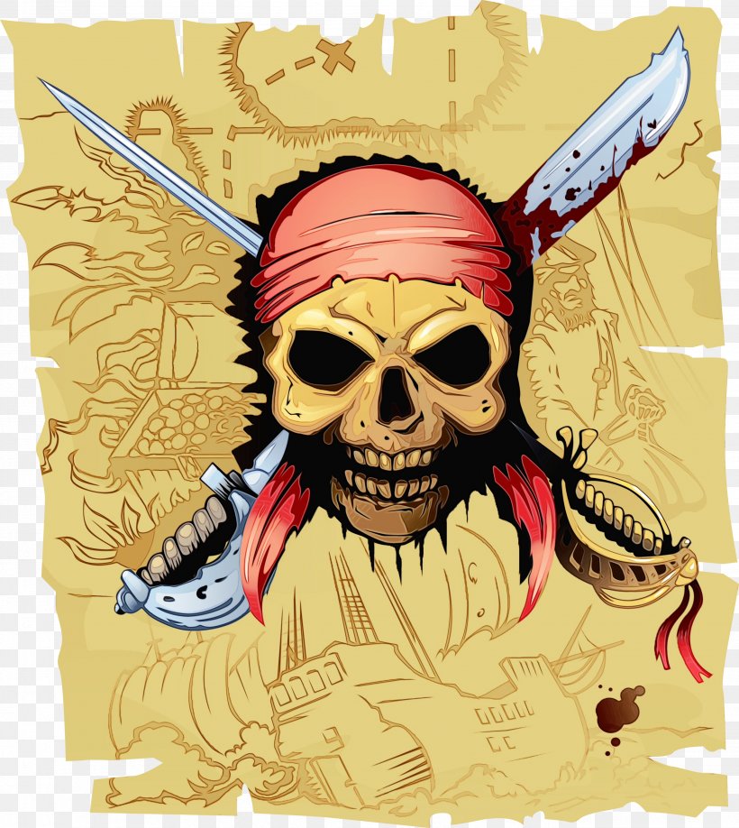 Bone Skull Yellow Fictional Character T-shirt, PNG, 2677x3000px, Watercolor, Bone, Drawing, Fictional Character, Paint Download Free