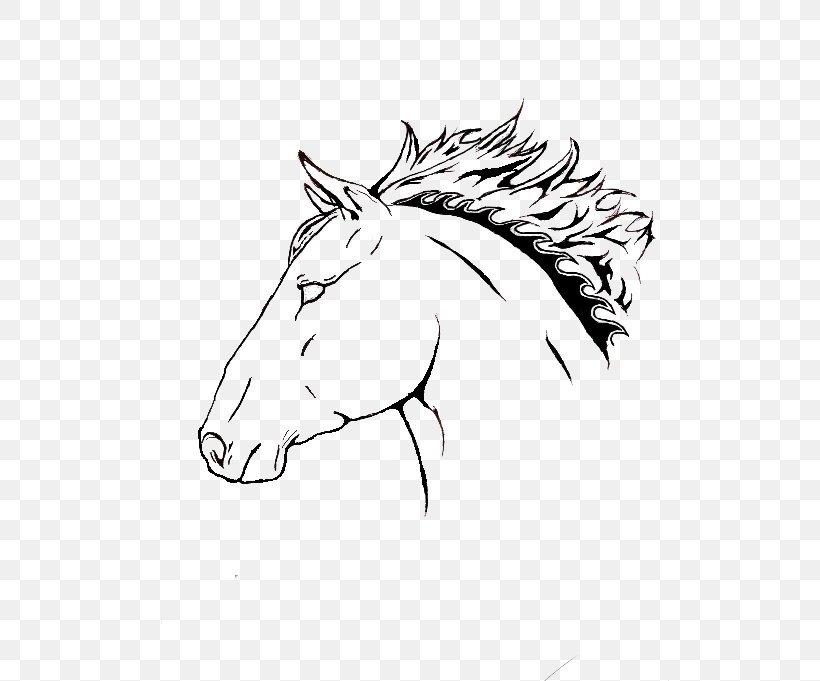 Bridle Snout Halter Rein Mustang, PNG, 518x681px, Bridle, Artwork, Black And White, Carnivoran, Cartoon Download Free