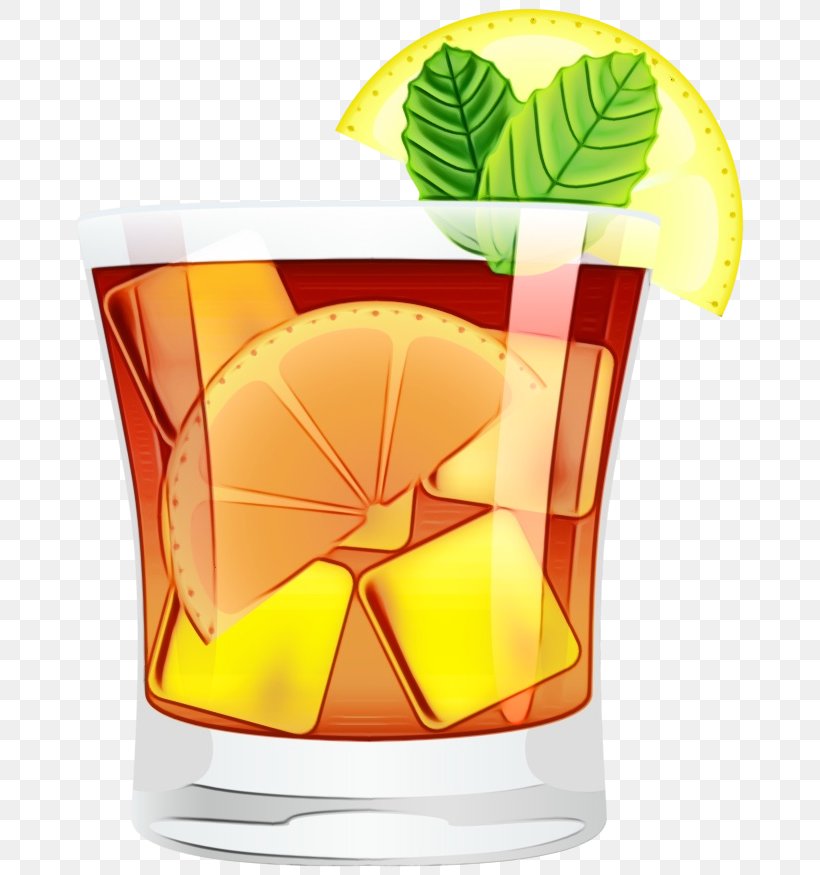 Drink Highball Glass Cocktail Garnish Alcoholic Beverage Mai Tai, PNG, 680x875px, Watercolor, Alcoholic Beverage, Cocktail, Cocktail Garnish, Drink Download Free