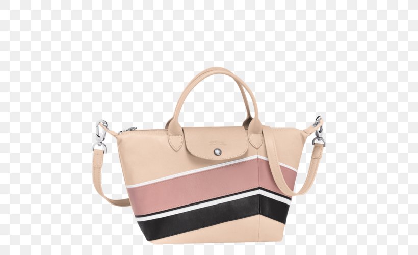 Leather Longchamp Pliage Tote Bag, PNG, 500x500px, Leather, Bag, Beige, Braces, Brand Download Free