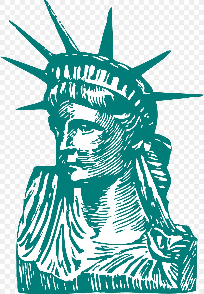 Statue Of Liberty Statue Of Freedom Clip Art, PNG, 1334x1920px, Statue Of Liberty, Area, Art, Artwork, Black Download Free