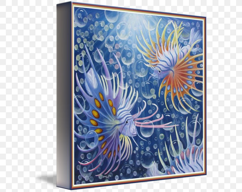 Modern Art Cobalt Blue Organism Painting Marine Biology, PNG, 594x650px, Modern Art, Art, Artwork, Biology, Blue Download Free