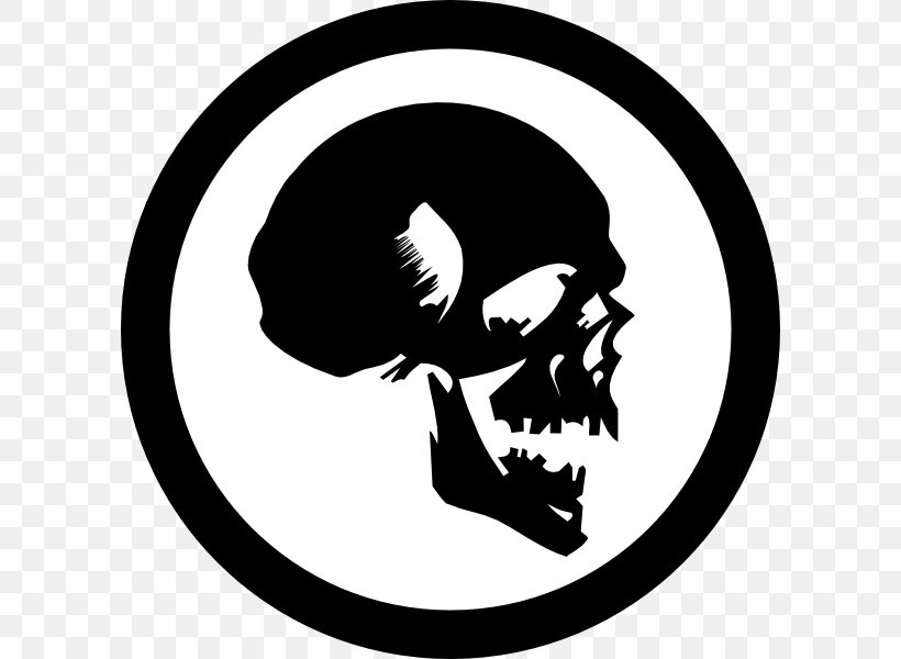 Skull Calavera Clip Art, PNG, 600x600px, Skull, Artwork, Black, Black And White, Bone Download Free