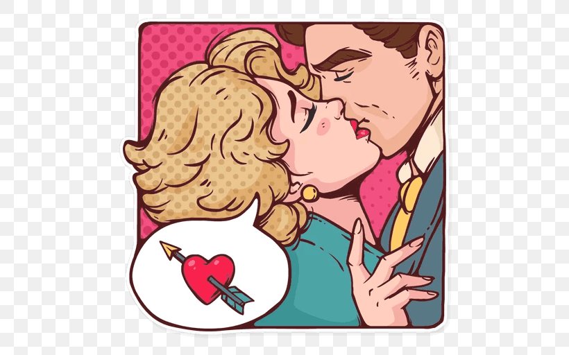 Sticker Telegram Kiss Messaging Apps Clip Art, PNG, 512x512px, Watercolor, Cartoon, Flower, Frame, Heart Download Free
