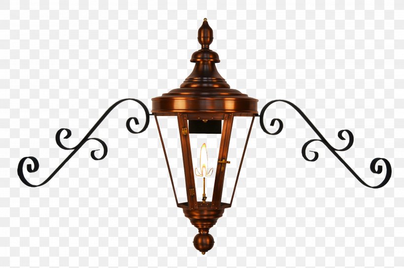 Gas Lighting Lantern Light Fixture Royal Street, New Orleans, PNG, 3771x2499px, Light, Bourbon Street, Candle Holder, Ceiling Fixture, Copper Download Free