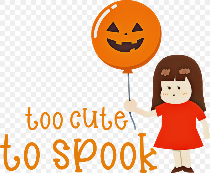 Halloween Too Cute To Spook Spook, PNG, 3000x2474px, Halloween, Cartoon, Happiness, Meter, Spook Download Free