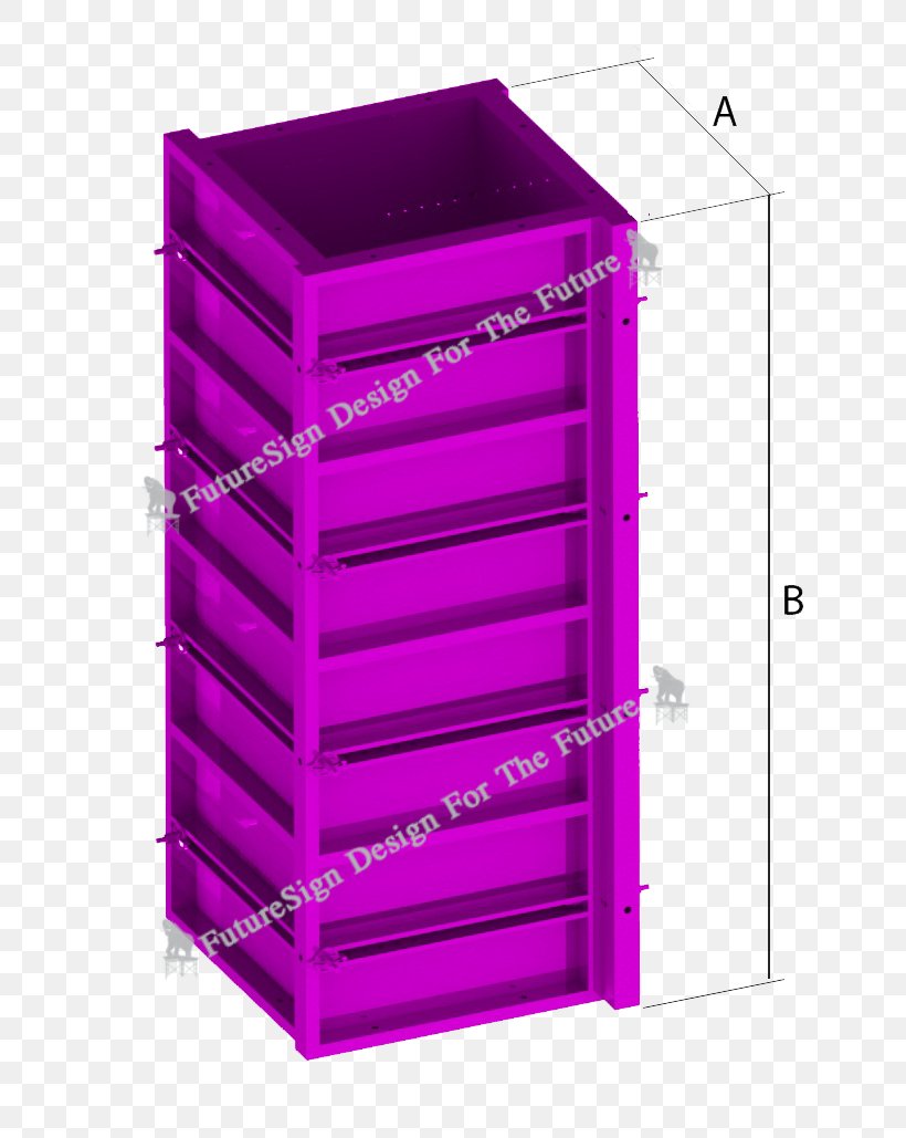 Column Futuresign Multimedia Product Design Plastic, PNG, 729x1029px, Column, Drawer, Iron, Magenta, Multimedia Download Free