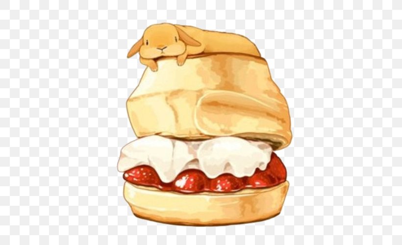Cream Profiterole Breakfast Drawing Food, PNG, 500x500px, Cream, Art, Bread, Breakfast, Butter Download Free