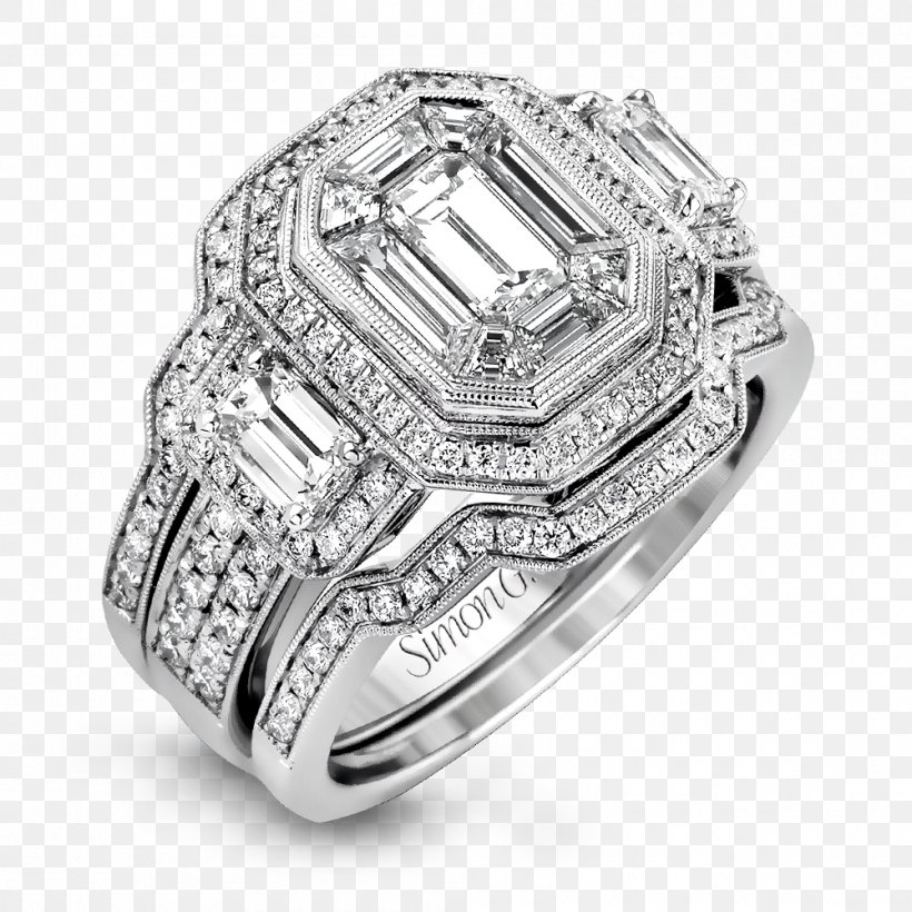 Diamond Wedding Ring Engagement Ring, PNG, 1000x1000px, Diamond, Bijou, Bling Bling, Blingbling, Carat Download Free