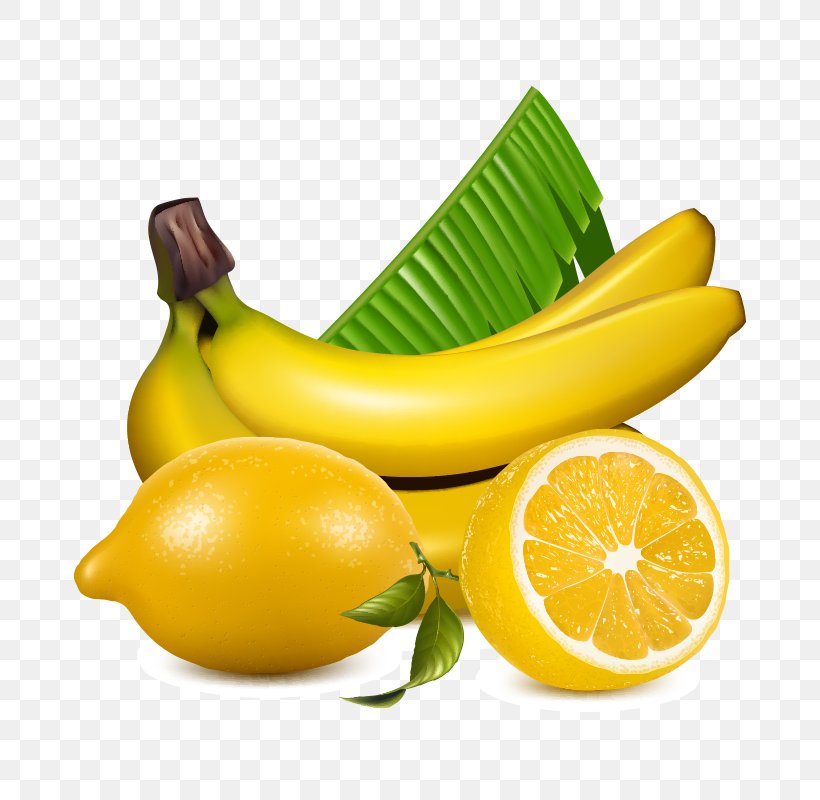 Lemon Vector Graphics Stock Photography Fruit Illustration, PNG, 800x800px, Lemon, Banana, Banana Family, Citric Acid, Citrus Download Free