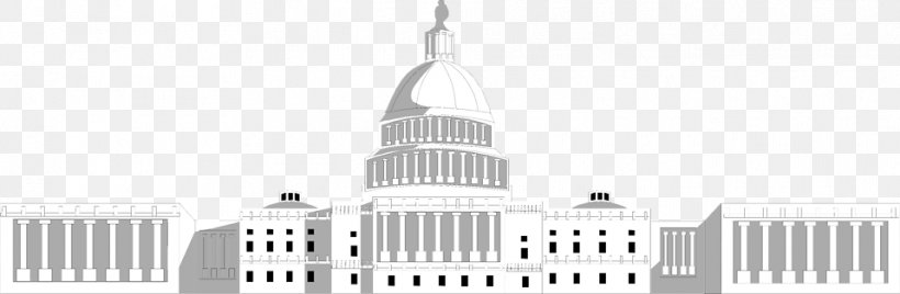 United States Capitol Dome Building Federal Government Of The United States Clip Art, PNG, 958x314px, United States Capitol, Architecture, Baluster, Black And White, Brand Download Free
