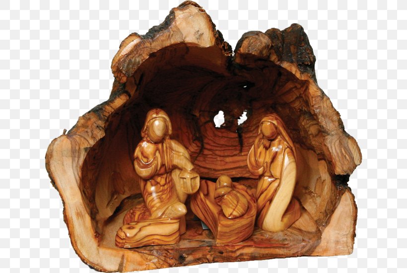 Nativity Scene Nativity Of Jesus Christmas Holy Family Olive Wood Carving In Palestine, PNG, 640x550px, Nativity Scene, Carving, Christianity, Christmas, Christmas And Holiday Season Download Free