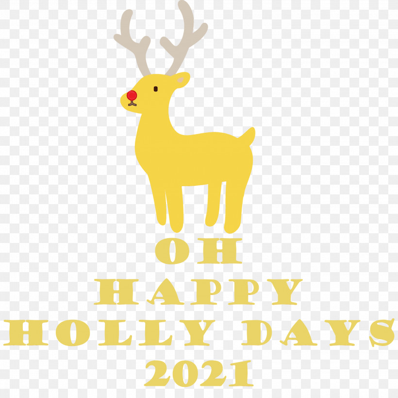 Reindeer, PNG, 3000x2997px, Christmas, Antler, Biology, Deer, Logo Download Free