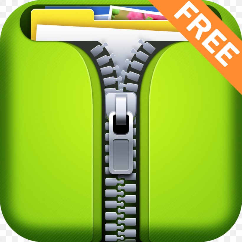 7-Zip RAR The Unarchiver, PNG, 1024x1024px, Zip, App Store, Archive File, Brand, Green Download Free