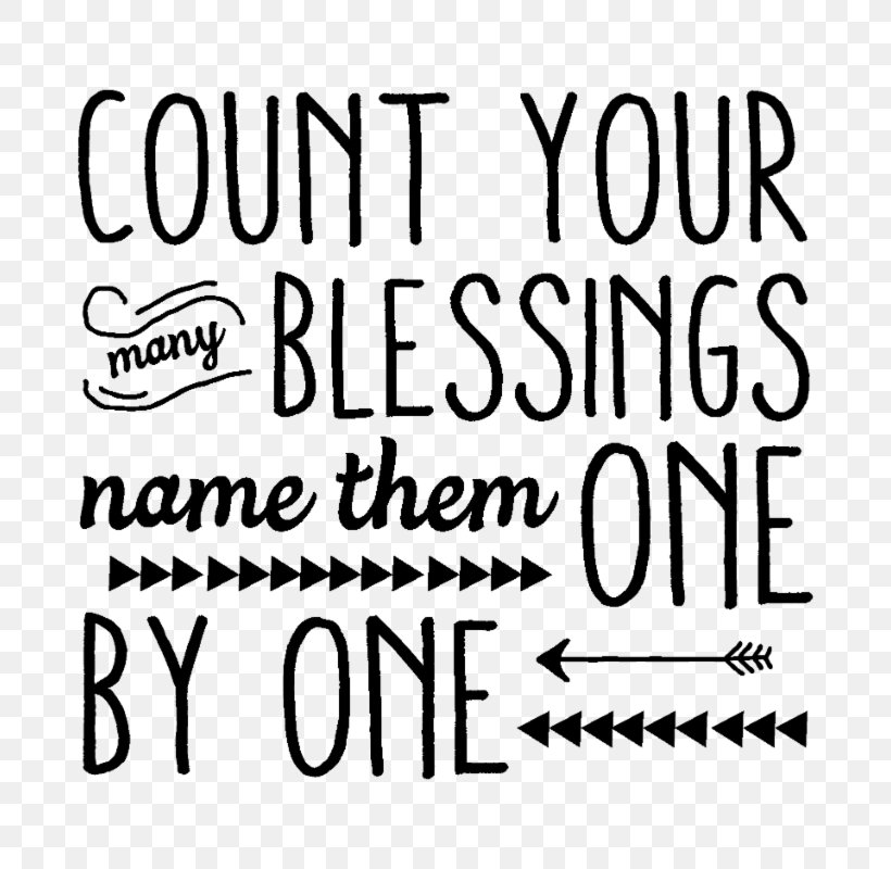Count Your Blessings Quotation Greeting God, PNG, 800x800px, Count Your Blessings, Area, Black, Black And White, Blessing Download Free