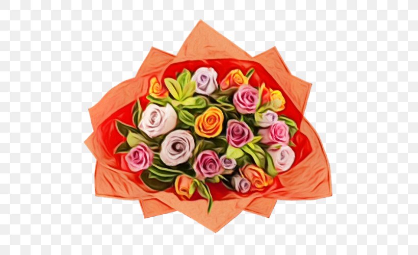 Red Watercolor Flowers, PNG, 500x500px, Watercolor, Bouquet, Cut Flowers, Floral Design, Flower Download Free