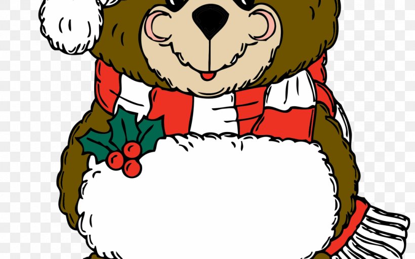 Bear Christmas Santa Claus Clip Art, PNG, 1080x675px, Watercolor, Cartoon, Flower, Frame, Heart Download Free