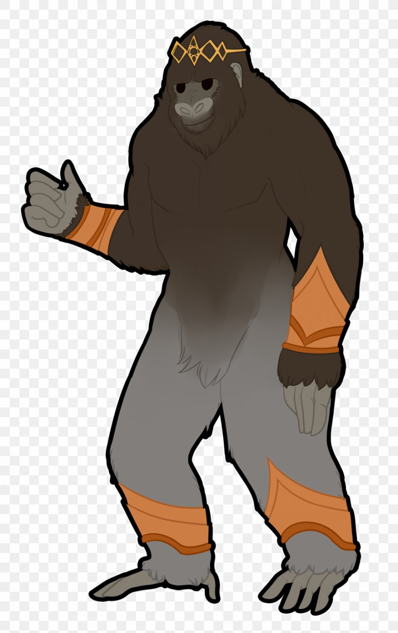 Gorilla Homo Sapiens Human Behavior Character Clip Art, PNG, 900x1433px, Gorilla, Behavior, Carnivora, Carnivoran, Cartoon Download Free