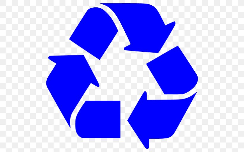 Recycling Symbol Rubbish Bins & Waste Paper Baskets Reuse, PNG, 512x512px, Recycling Symbol, Area, Blue, Brand, Electric Blue Download Free