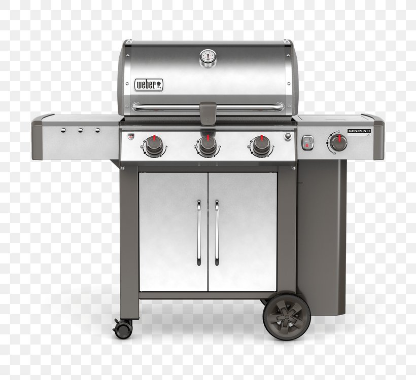 Barbecue Gas Burner Weber-Stephen Products Weber Genesis II LX 340 Natural Gas, PNG, 750x750px, Barbecue, Cooking, Gas Burner, Gasgrill, Grilling Download Free