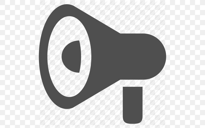Megaphone Loudspeaker Microphone, PNG, 512x512px, Megaphone, Black And White, Brand, Favicon, Finger Download Free