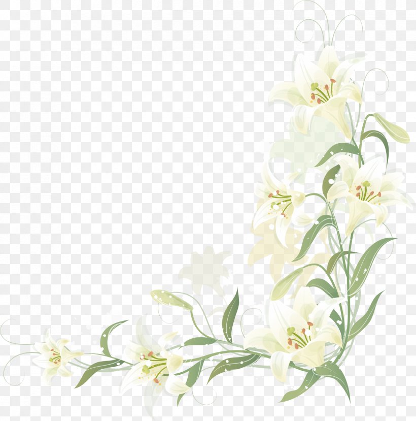 Hand-painted Lily Border, PNG, 1656x1676px, Carnation Lily Lily Rose, Branch, Flora, Floral Design, Floristry Download Free