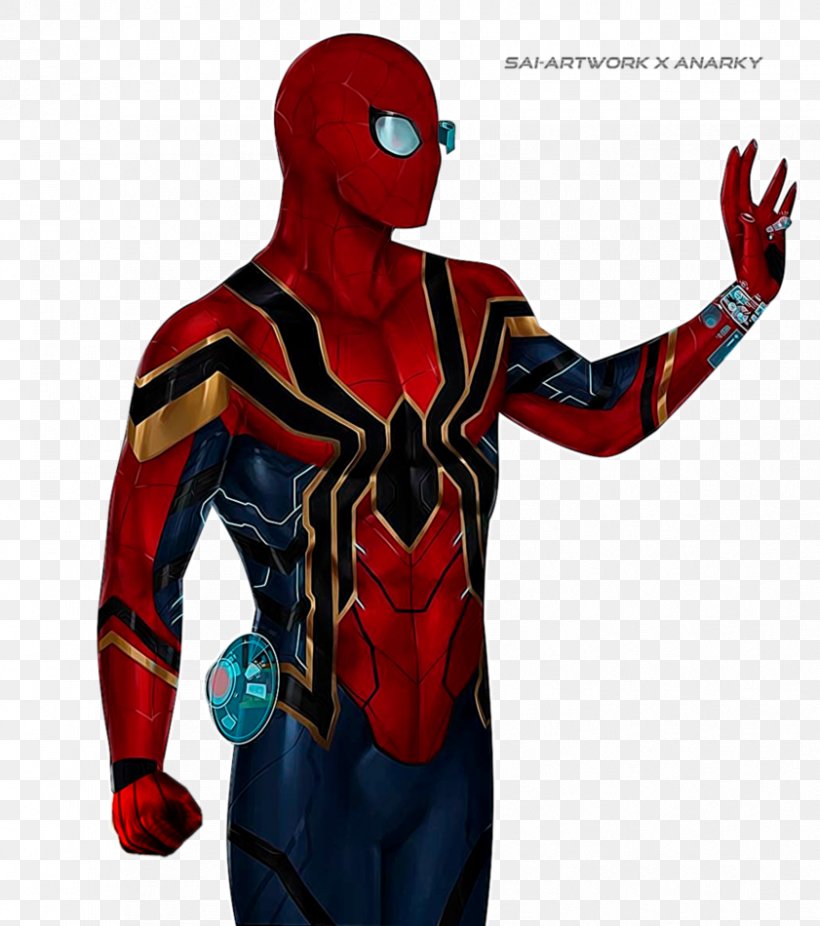 Miles Morales Iron Spider Marvel Cinematic Universe Spider-Man: Homecoming Film Series, PNG, 841x950px, 2017, Miles Morales, Art, Character, Costume Download Free