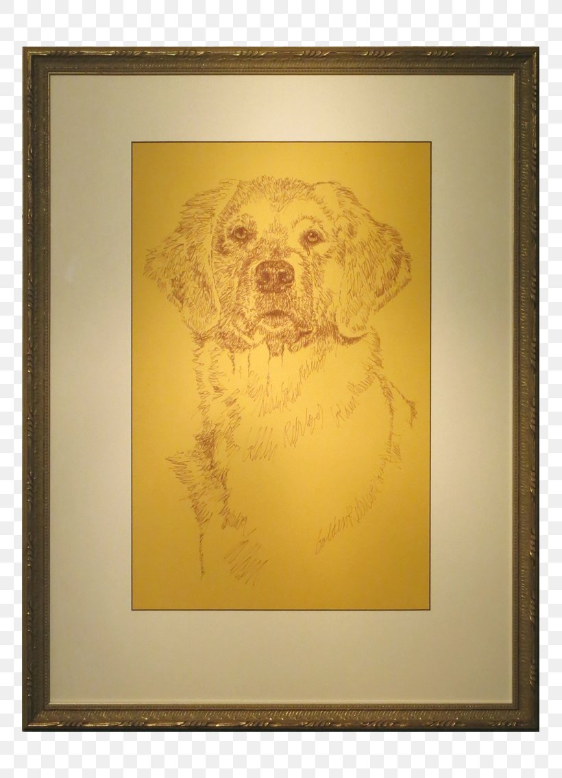 Golden Retriever Painting Drawing Picture Frames, PNG, 755x1134px, Golden Retriever, Art, Artwork, Blanket, Carnivoran Download Free