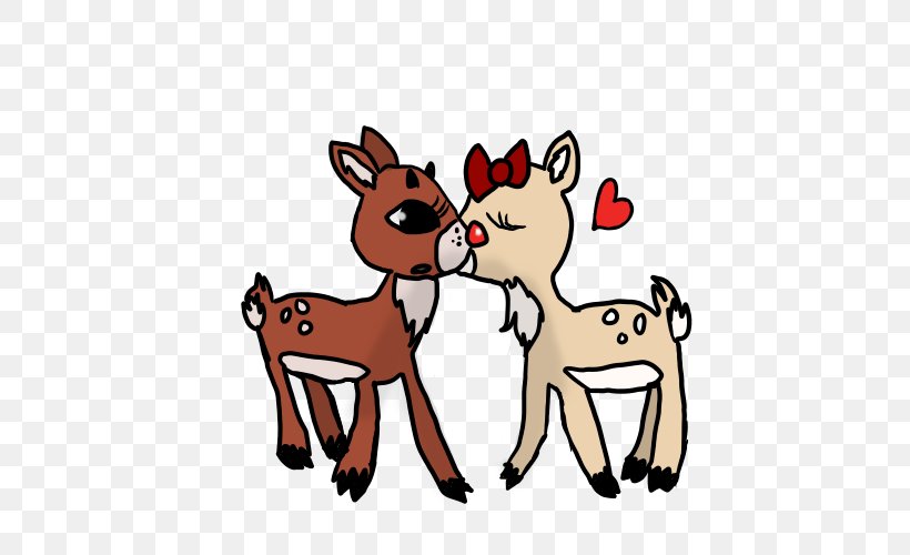 Reindeer Cattle Donkey Dog Pack Animal, PNG, 500x500px, Reindeer, Animal, Animal Figure, Canidae, Cartoon Download Free