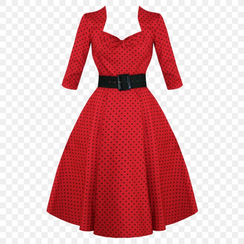1950s Dress Polka Dot Vintage Clothing Rockabilly, PNG, 894x894px, Dress, Clothing, Cocktail Dress, Day Dress, Fashion Download Free