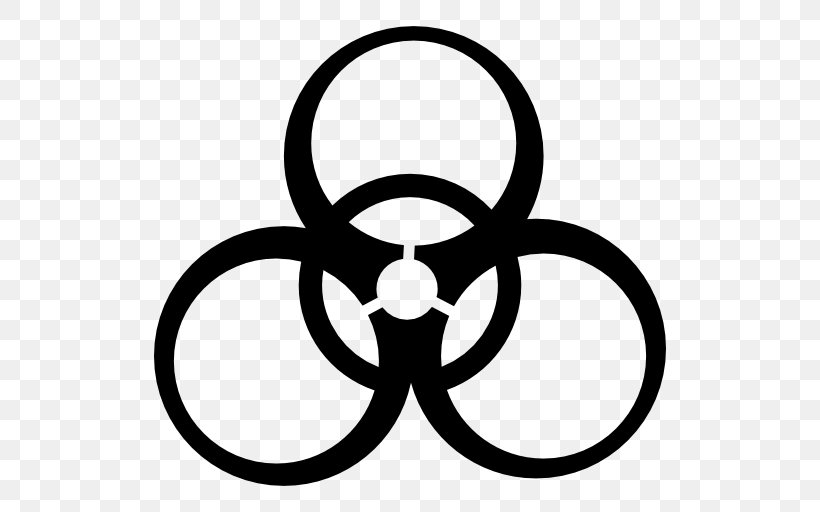 Biological Hazard Hazard Symbol Sign Infection, PNG, 512x512px, Biological Hazard, Artwork, Black And White, Brand, Contagious Disease Download Free