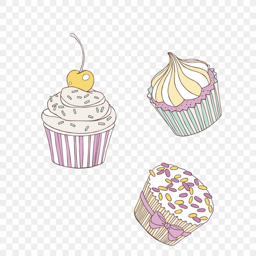 Doughnut Cupcake Dessert Cartoon, PNG, 1000x1000px, Doughnut, Baking Cup, Cake, Cartoon, Cupcake Download Free