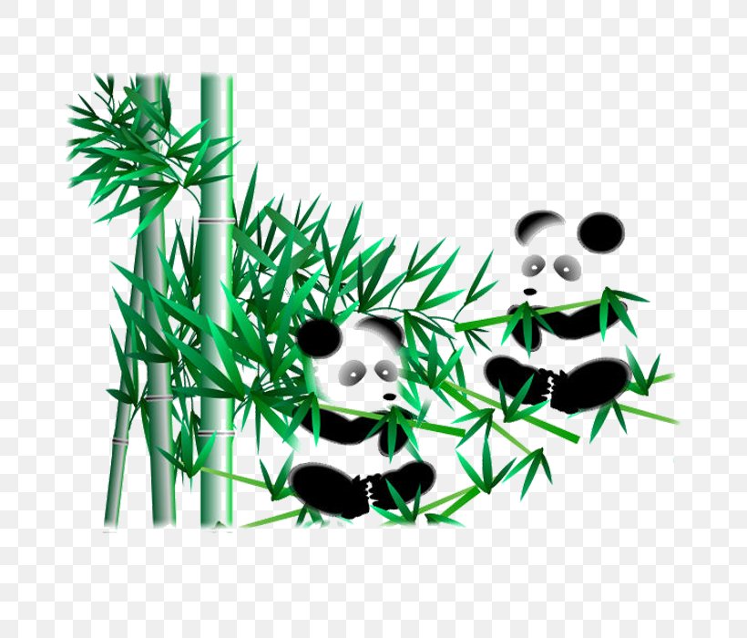 Giant Panda Bamboo Clip Art, PNG, 700x700px, Giant Panda, Bamboo, Grass, Green, Leaf Download Free
