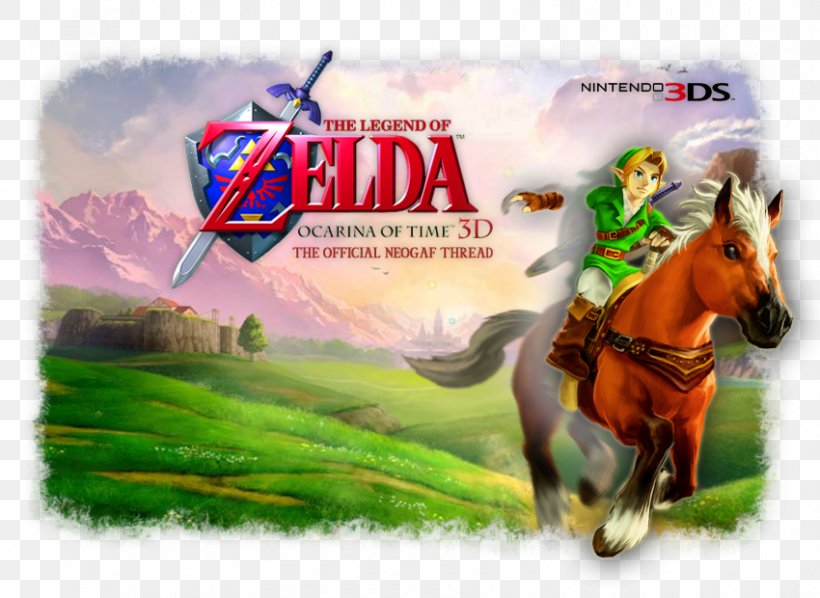 The Legend Of Zelda: Ocarina Of Time 3D Nintendo 64 The Legend Of Zelda: Majora's Mask 3D, PNG, 850x620px, Legend Of Zelda Ocarina Of Time, Advertising, Game, Games, Grass Download Free