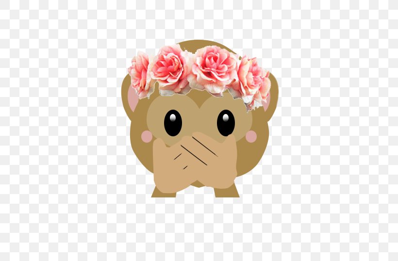 Emoji Flower Clip Art Sticker Monkey, PNG, 479x538px, Emoji, Floral Design, Floristry, Flower, Head Download Free