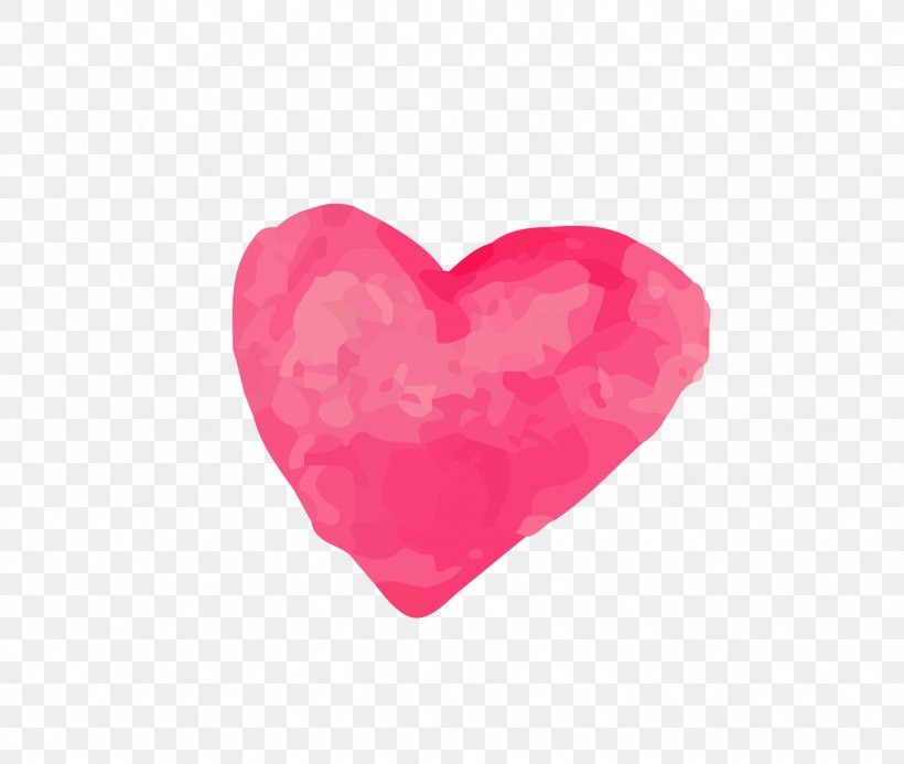 Gouache Hand-painted Heart-shaped Vector, PNG, 1848x1563px, Pink, Geometry, Heart, Love, Magenta Download Free