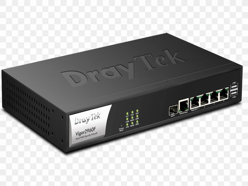 Draytek Vigor2960 Router Virtual Private Network Gigabit Ethernet, PNG, 1200x900px, Draytek Vigor2960, Draytek, Electronic Device, Electronics, Electronics Accessory Download Free