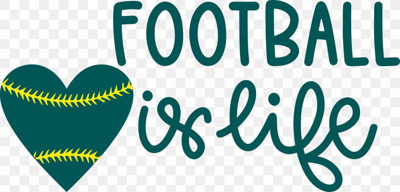 Football Is Life Football, PNG, 3000x1443px, Football, Geometry, Green, Line, Logo Download Free