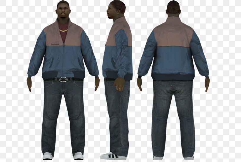 Grand Theft Auto: San Andreas Jeans Mod Los Santos Sleeve, PNG, 640x552px, Grand Theft Auto San Andreas, Author, Car, Clothing, Coat Download Free