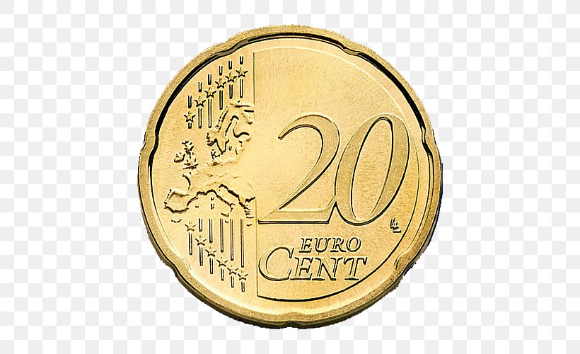 20 Cent Euro Coin Euro Coins, PNG, 500x500px, 1 Cent Euro Coin, 1 Euro Coin, 2 Euro Coin, 10 Euro Note, 20 Cent Euro Coin Download Free